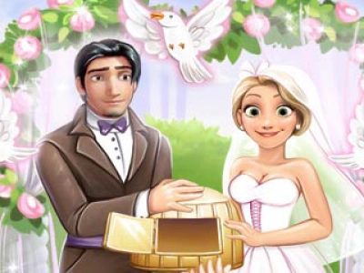 Rapunzel and Flynn wedding night game screenshot